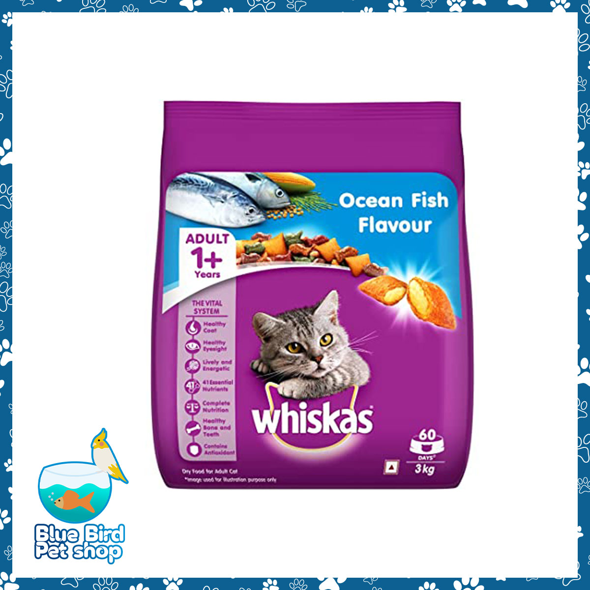 WHISKAS Adult Cat Food 3kg 1902 WHISKAS Adult Cat Food 3kg 1902