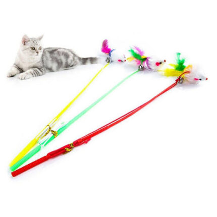 Teaser Toy with Mouse for Cats