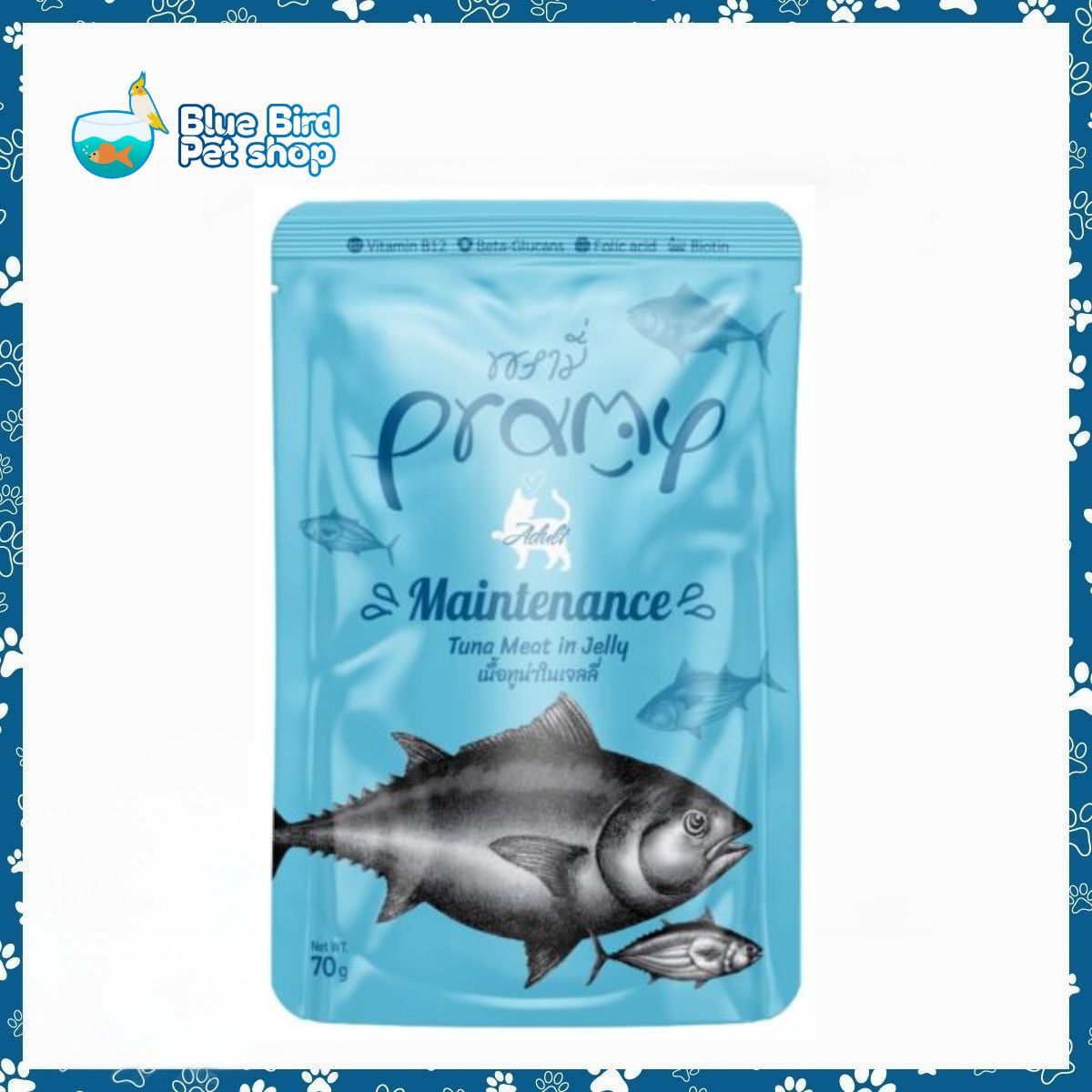Pramy Cat Pouch Maintenance Tuna Meat In Jelly 70gm (For Adult Cats) Pramy Cat Pouch Maintenance Tuna Meat In Jelly 70gm (For Adult Cats)