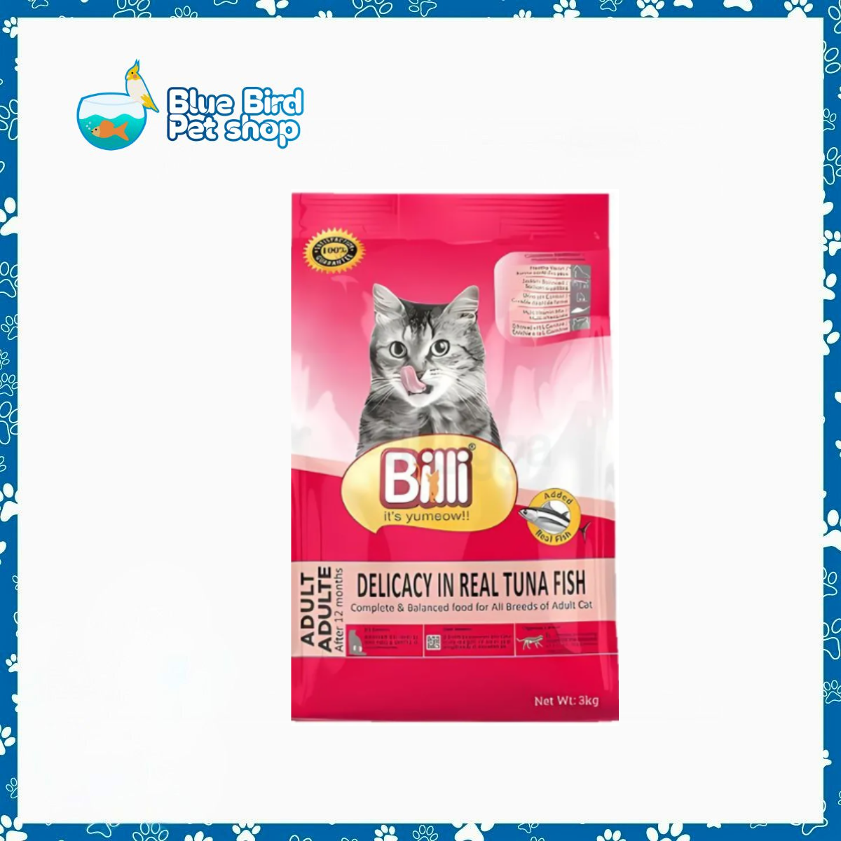 Billi Dry Cat Food Adult Tuna 3KG Billi Dry Cat Food Adult Tuna 3KG