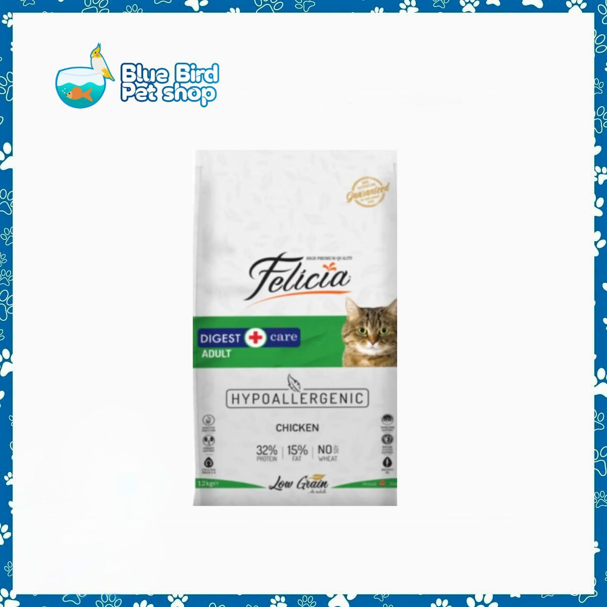 Felicia Low Grain Dry Cat Food Digest Care Adult Chicken 2KG Felicia Low Grain Dry Cat Food Digest Care Adult Chicken 2KG