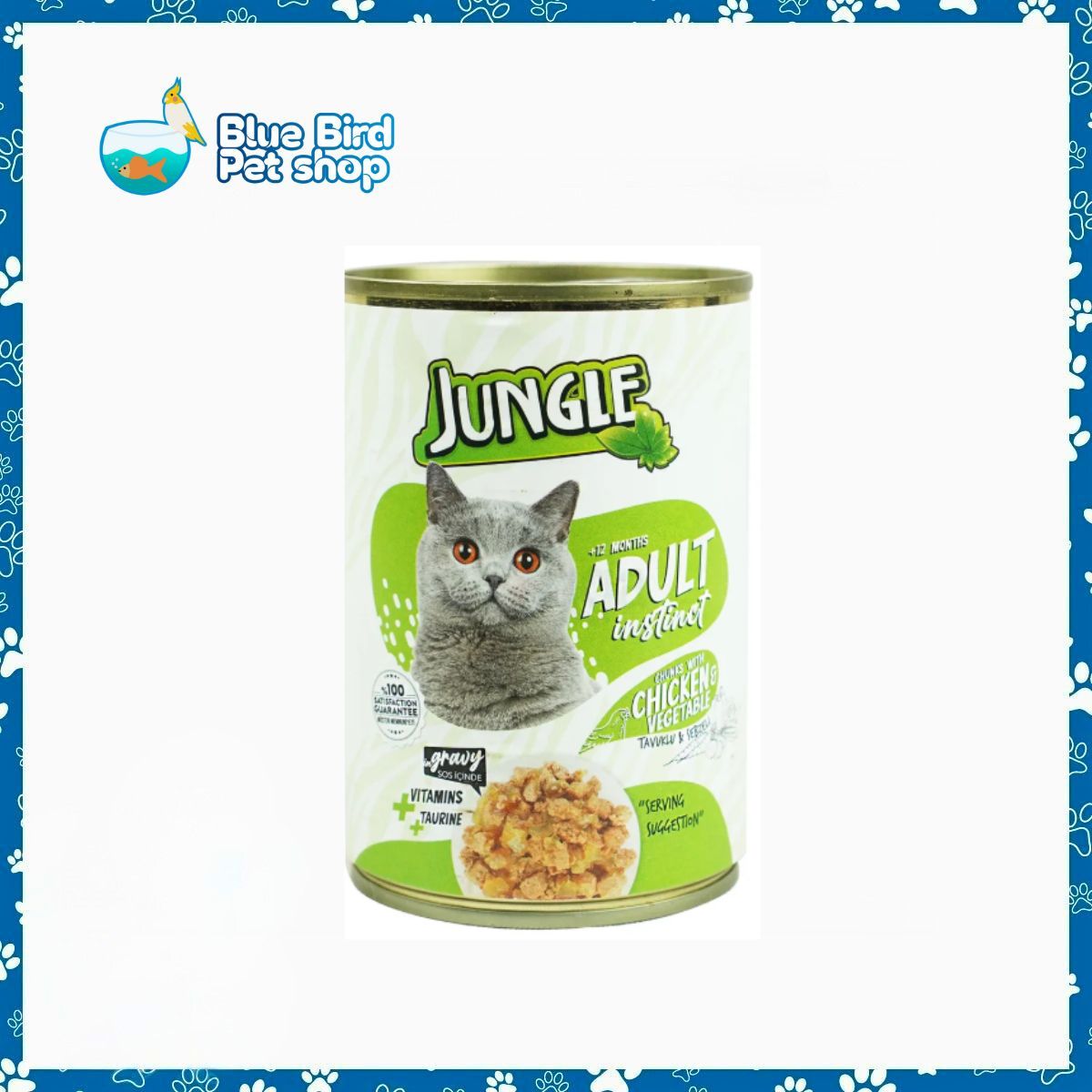 Jungle Adult Cat Food Can Chicken & Vegetables 400gm Jungle Adult Cat Food Can Chicken & Vegetables 400gm