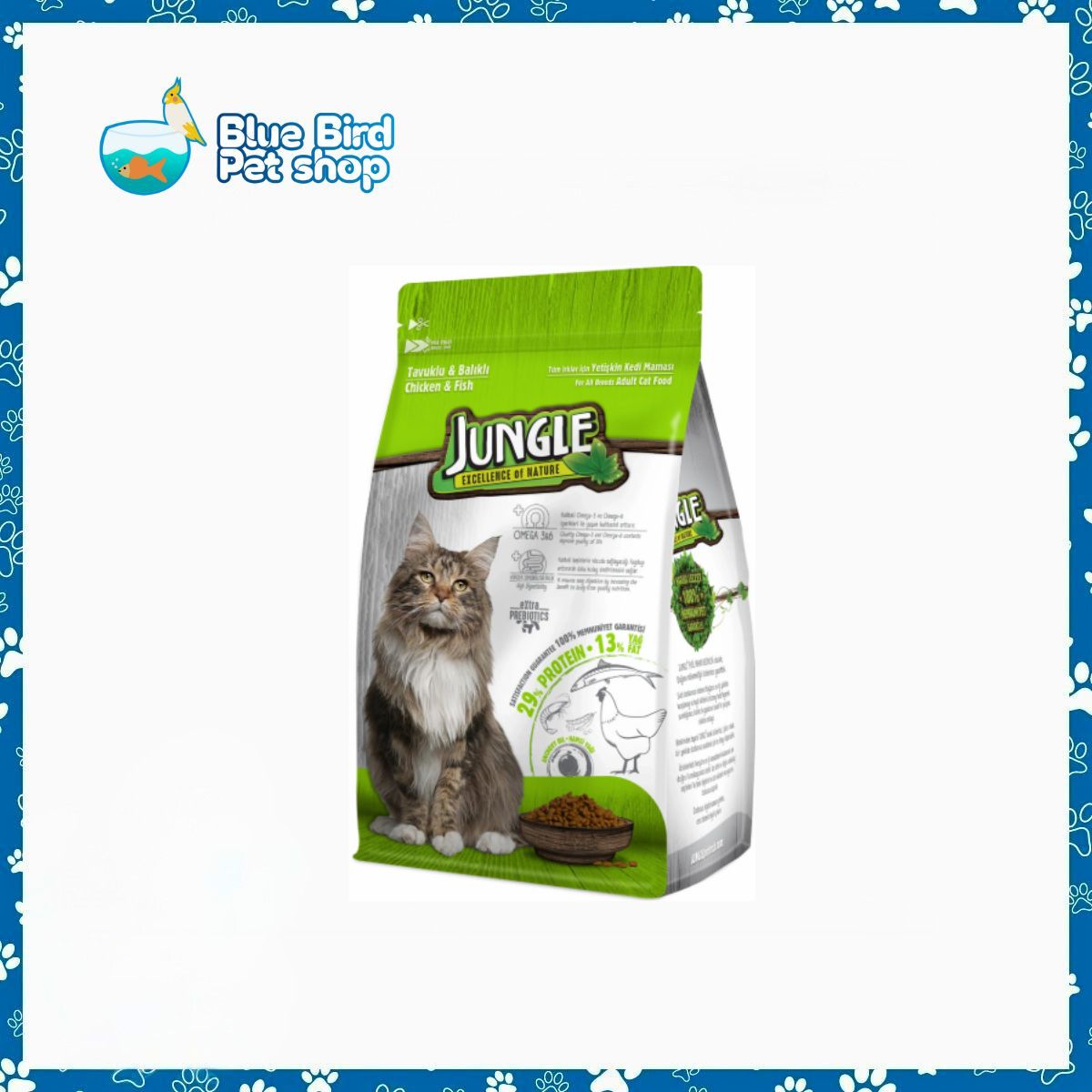 Jungle Adult Dry Cat Food Chicken & Fish 500gm Jungle Adult Dry Cat Food Chicken & Fish 500gm