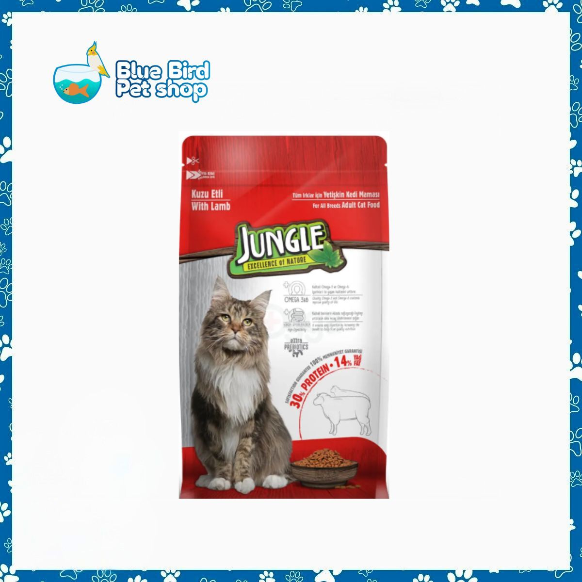 Jungle Adult Dry Cat Food Lamb 500gm Jungle Adult Dry Cat Food Lamb 500gm