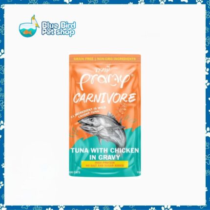 Pramy Carnivore Pouch Tuna with Chicken in Gravy for All Cats 70gm