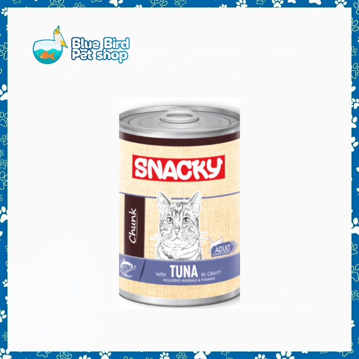 Snacky Adult Cat Food Can Tuna 400gm Snacky Adult Cat Food Can Tuna 400gm