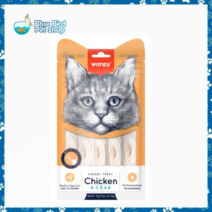 Wanpy Creamy Treat Chicken & Crab 5pc Pack 70g
