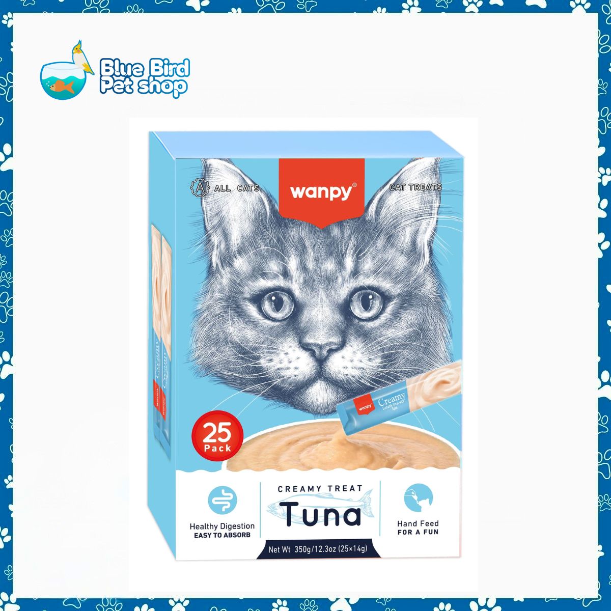 Wanpy Creamy Treat Tuna 25pc Pack 350gm (25×14gm) Wanpy Creamy Treat Tuna 25pc Pack 350gm (25×14gm)