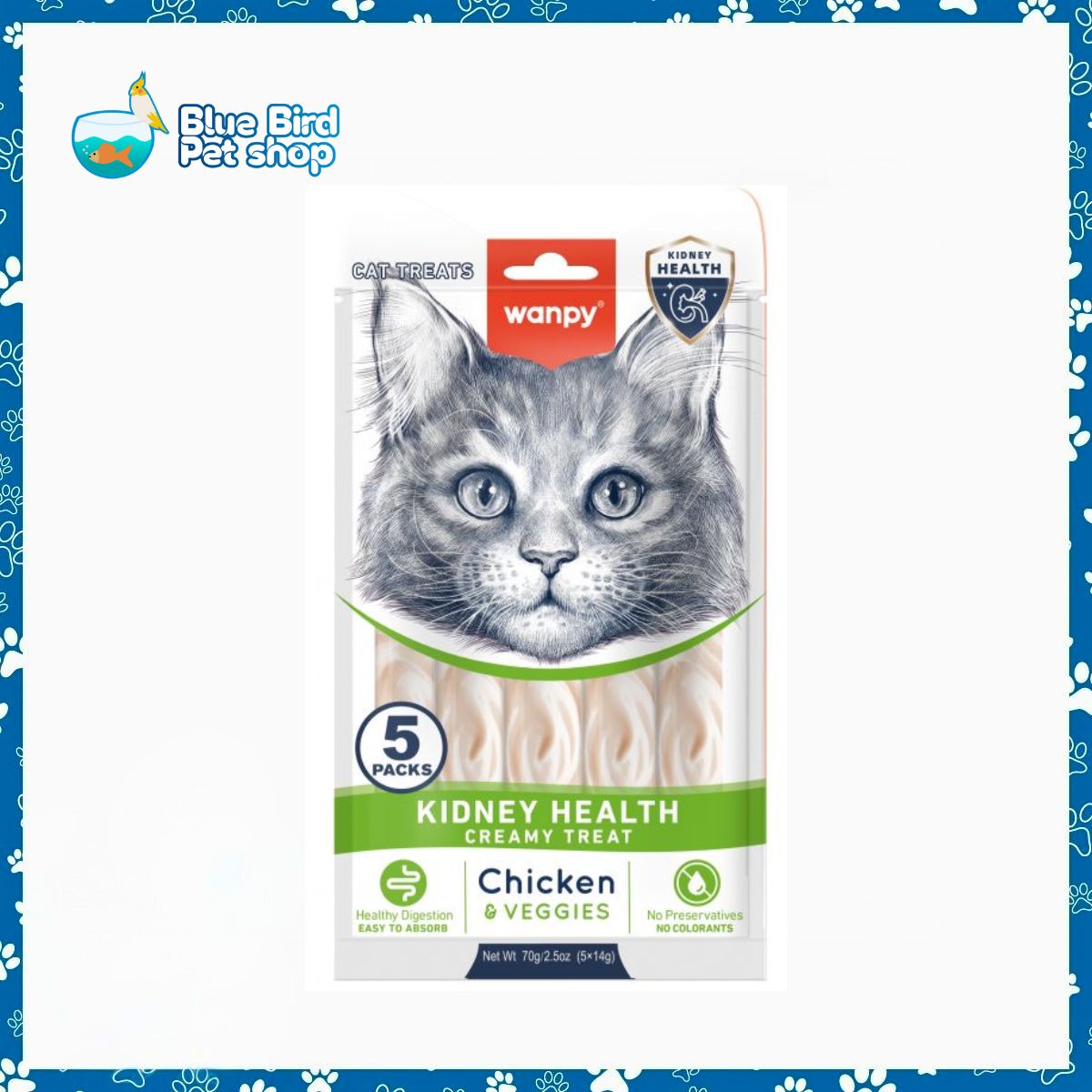 Wanpy Medicated Creamy Cat Treat Kidney Health Duck & Chicken 70gm (1) Wanpy Medicated Creamy Cat Treat Kidney Health Duck & Chicken 70gm (1)