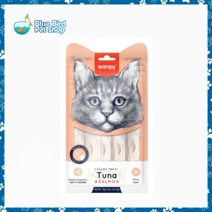 Wanpy Medicated Creamy Cat Treat Skin & Coat Tuna & Salmon 70gm