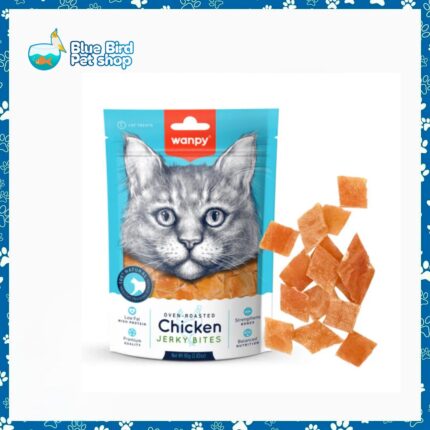 Wanpy Oven Roasted Jerky Bites Cat Treat Real Chicken 80gm