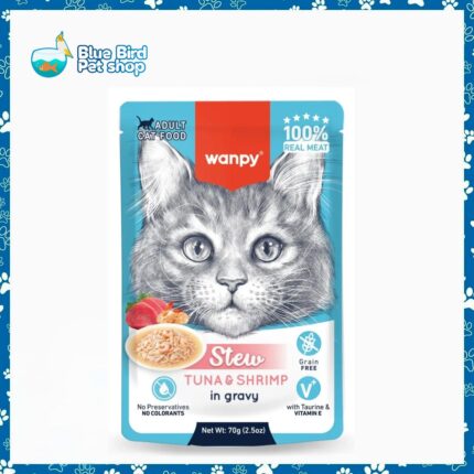 Wanpy Stew in Gravy Pouch Adult Tuna & Shrimp 70gm