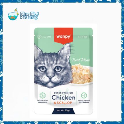 Wanpy Super Premium Pouch Chicken & Scallop 85gm