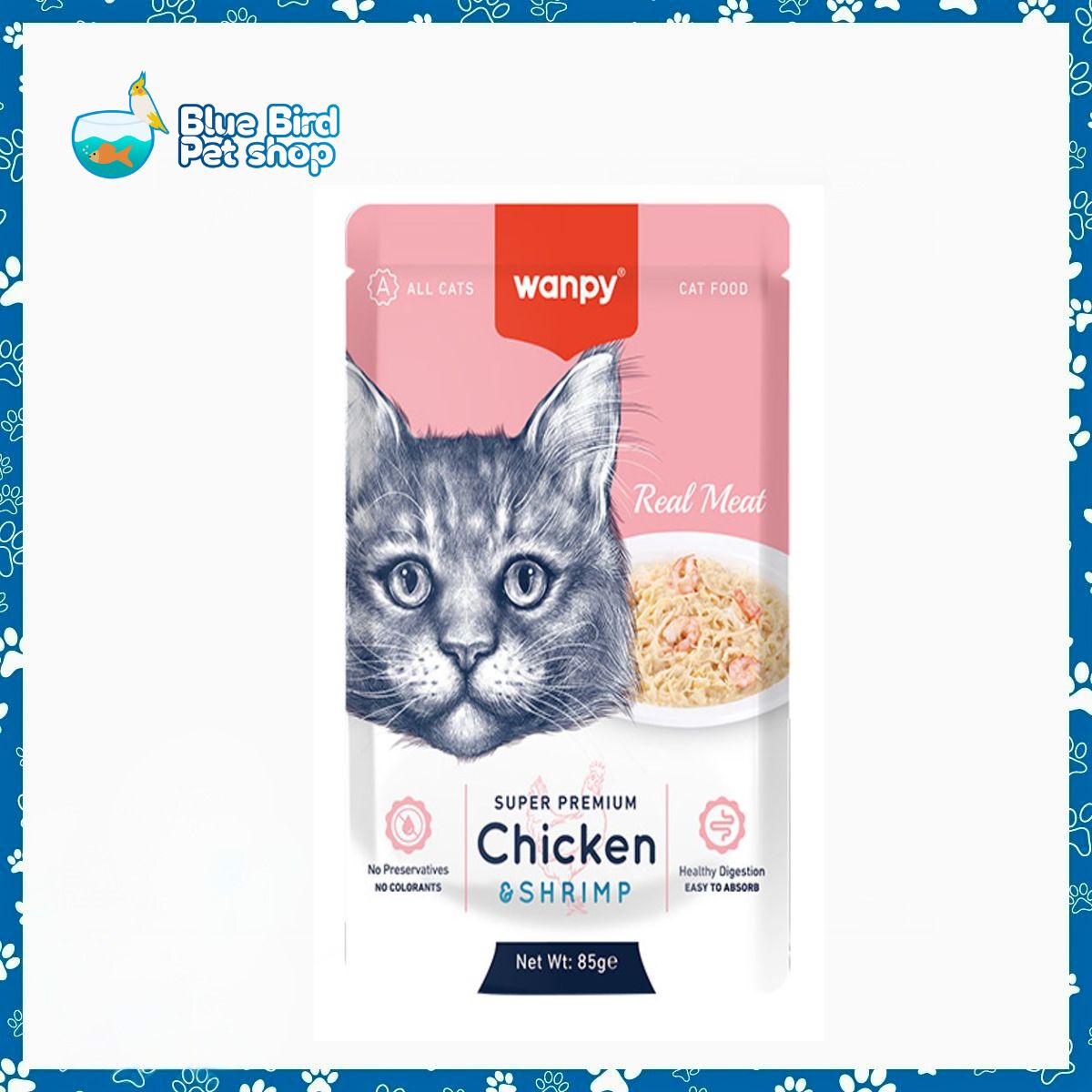 Wanpy Super Premium Pouch Chicken & Shrimp 85gm Wanpy Super Premium Pouch Chicken & Shrimp 85gm