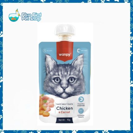 Wanpy Tasty Meat Paste Pouch Chicken & Carrot 90gm