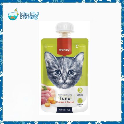 Wanpy Tasty Meat Paste Pouch Tuna, Chicken & Carrot 90gm