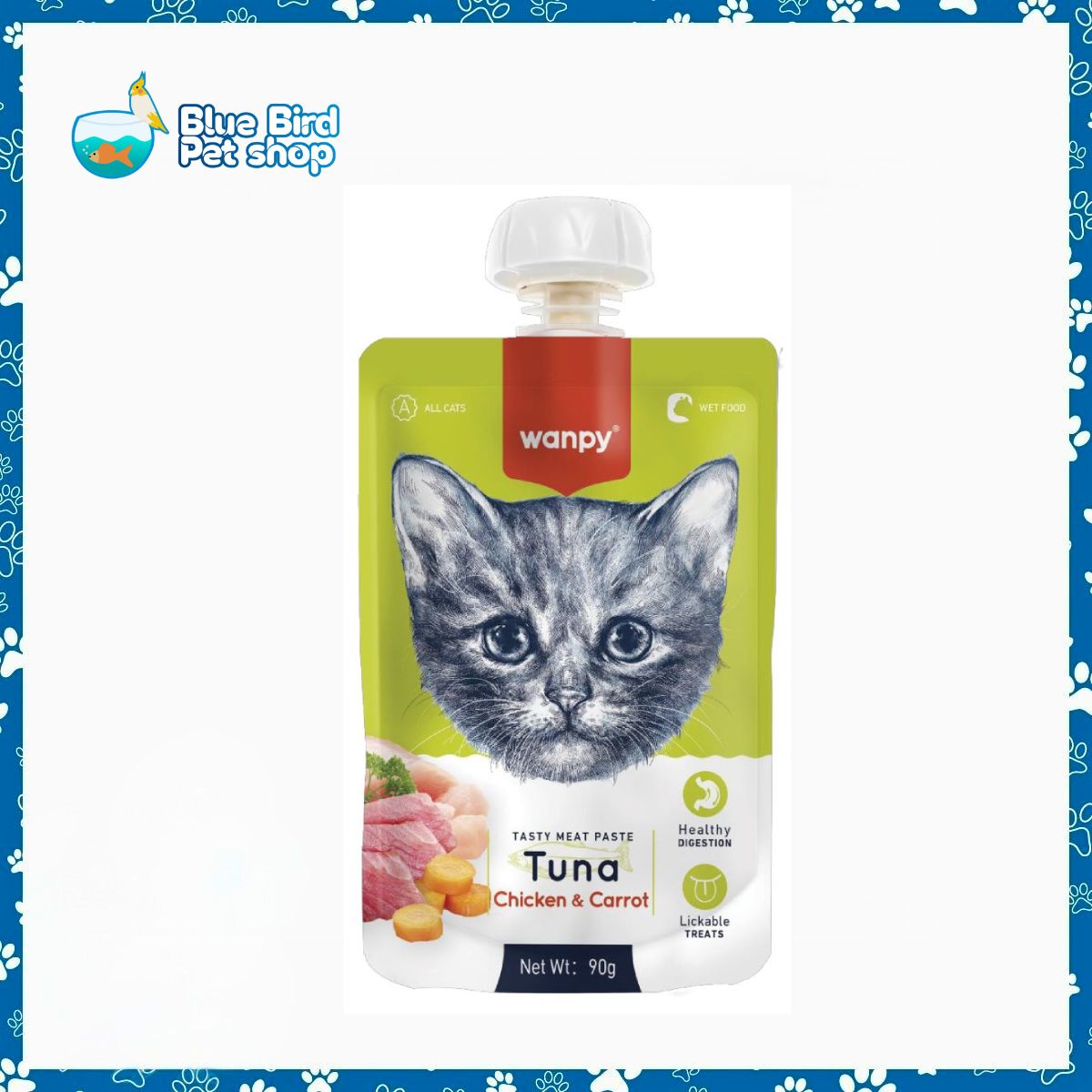 Wanpy Tasty Meat Paste Pouch Tuna, Chicken & Carrot 90gm Wanpy Tasty Meat Paste Pouch Tuna, Chicken & Carrot 90gm
