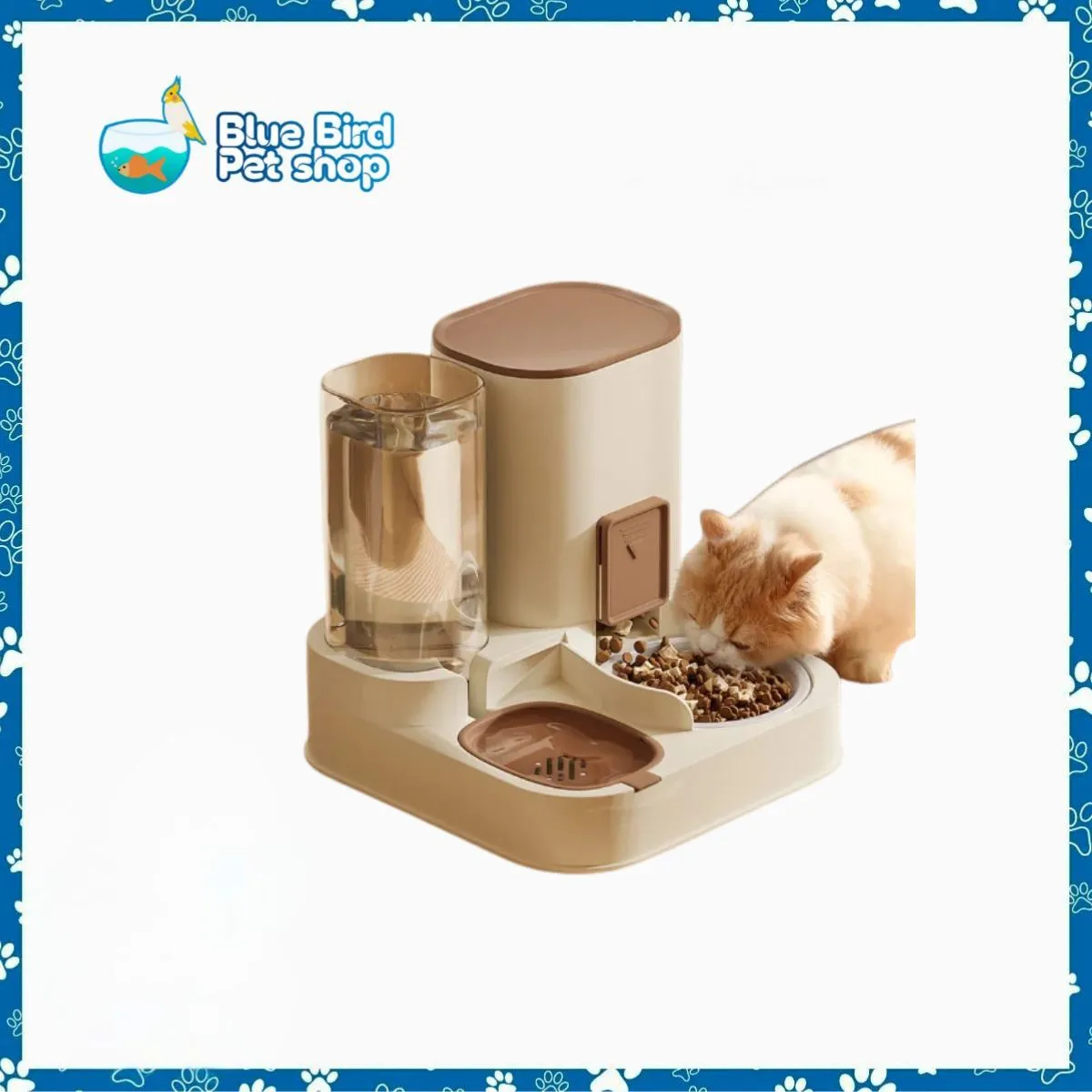 Cat Face Super Premium Double Bowl with Automatic Water Dispenser for Pets Cat Face Super Premium Double Bowl with Automatic Water Dispenser for Pets