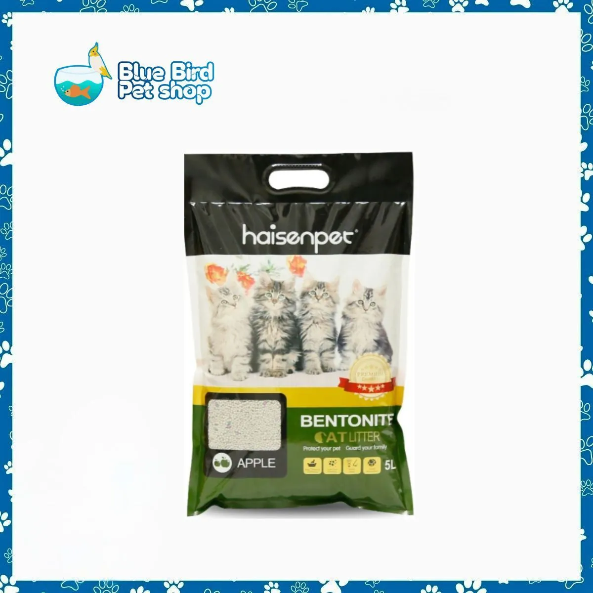 Haisenpet Bentonite Cat Litter Apple 5L (1) Haisenpet Bentonite Cat Litter Apple 5L (1)