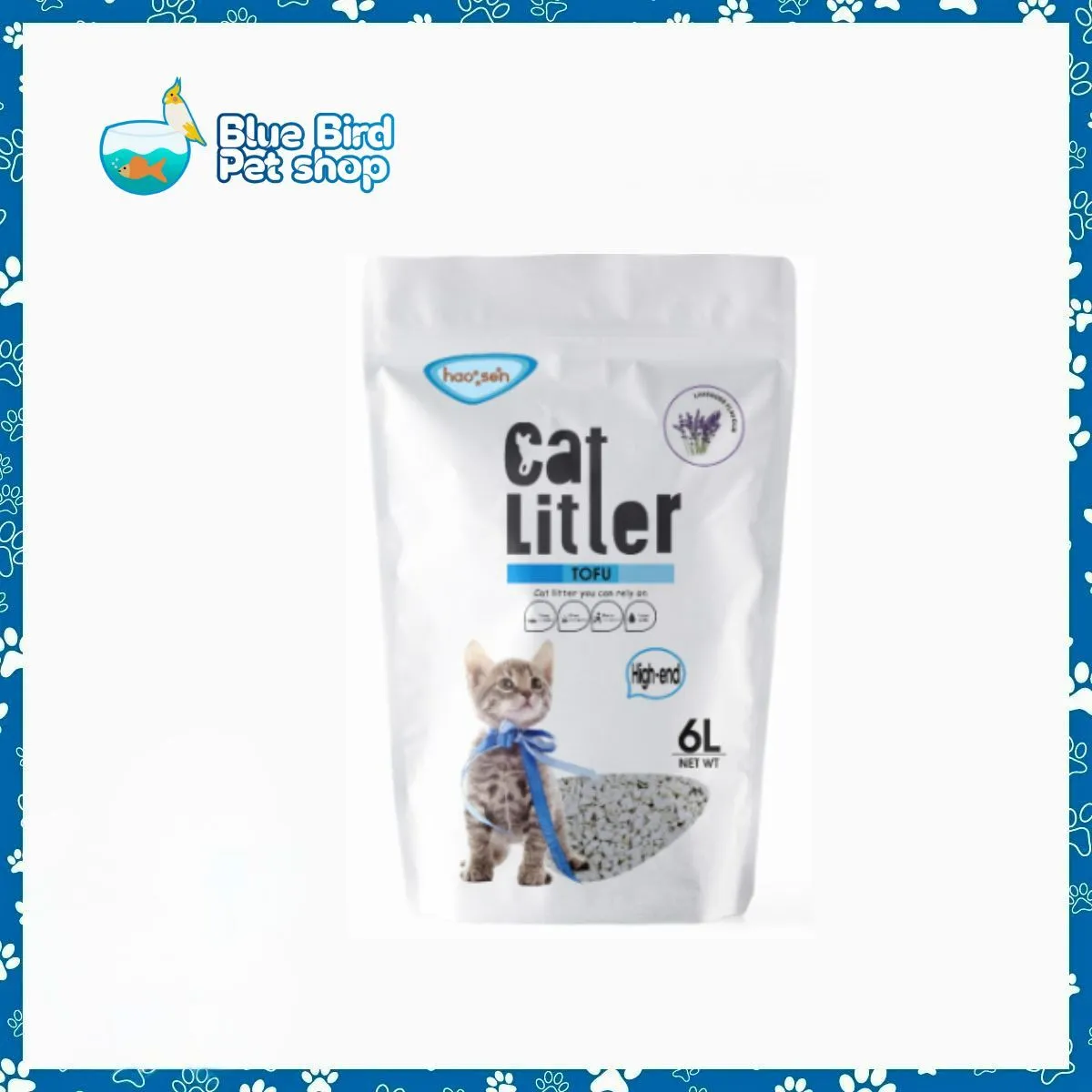 Haosen Tofu Cat Litter Lavender 6L Haosen Tofu Cat Litter Lavender 6L