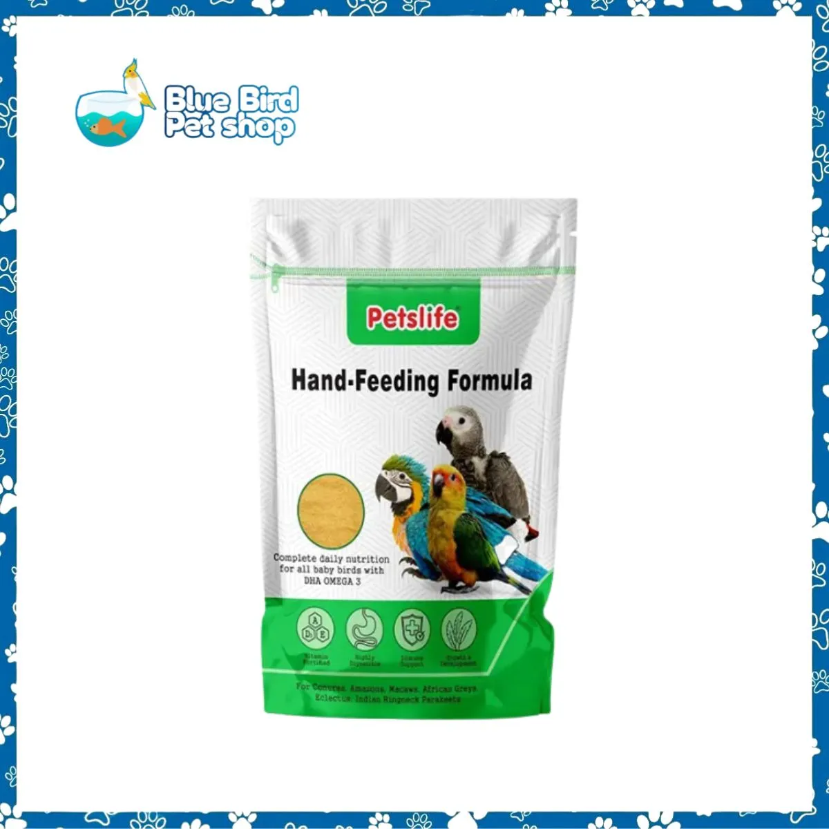 Petslife Handfeeding Formula Bird Food 250gm Petslife Handfeeding Formula Bird Food 250gm