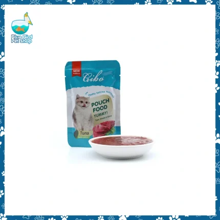 GIBO Cat Pouch Tuna 85g shreds in gravy wet cat food pouch pack