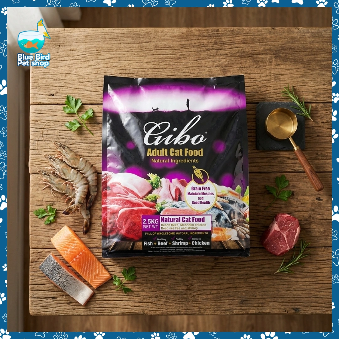 Gibo Adult Cat Food Fish Beef Shrimp Chicken 2.5kg Gibo Adult Cat Food Fish Beef Shrimp Chicken 2.5kg bag