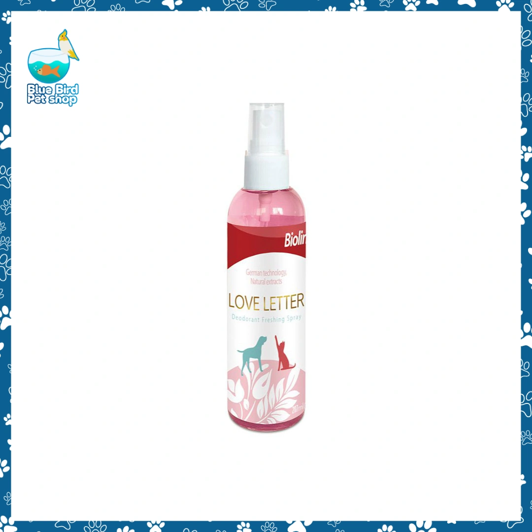 Bioline Love Letter Deo Freshening Spray 207 ml – Pet Deodorizer Bioline Love Letter Deo Freshening Spray 207 ml for pets odor control and grooming freshness