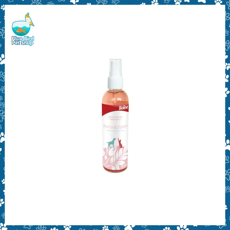 Bioline Peach Blossom Deo Spray 118ml for dogs and cats grooming care