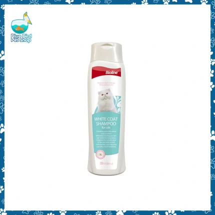 Bioline White Coat Cat Shampoo 200ml for bright and clean white cat fur
