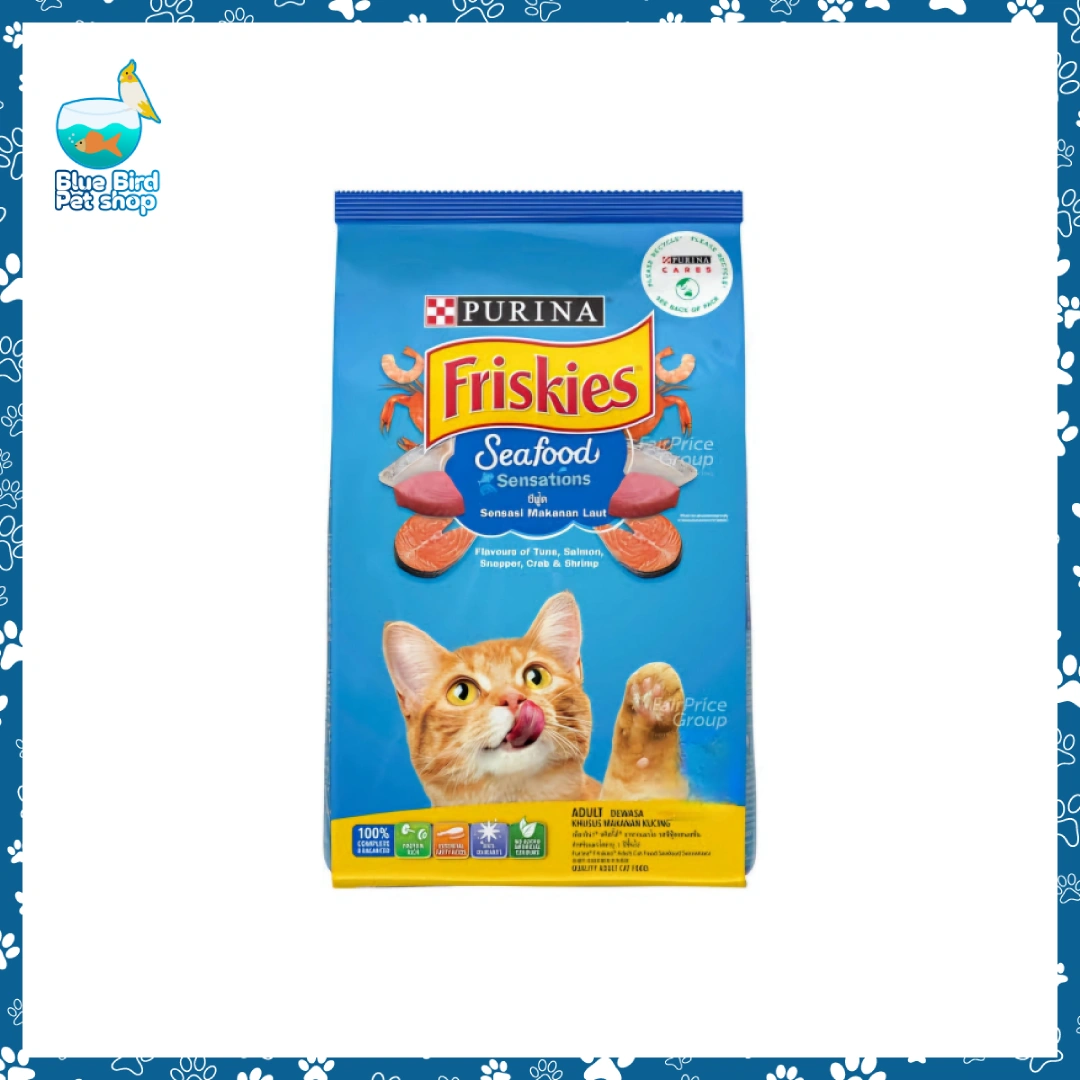 Purina Friskies Seafood Sensations Adult Cat Food 6kg Purina Friskies Seafood Sensations Adult Cat Food 6kg with tuna salmon snapper crab and shrimp at Blue Bird Petshop Bashundhara