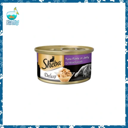 Sheba Deluxe Can Tuna Fillets In Jelly 85g premium wet cat food for adult cats at Blue Bird Pet Shop Bashundhara