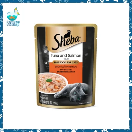 Sheba Pouch Tuna and Salmon 70g premium wet cat food pouch for adult cats
