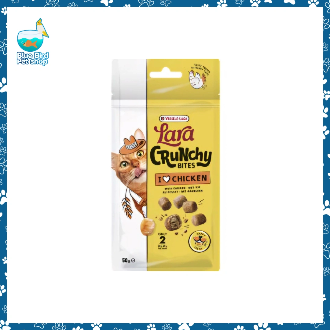 Versele-Laga Lara Crunchy Bites Chicken Cat Treat in Bangladesh Versele-Laga Lara Crunchy Bites Chicken flavored crunchy cat treat pack available at Blue Bird Petshop Bashundhara Bangladesh